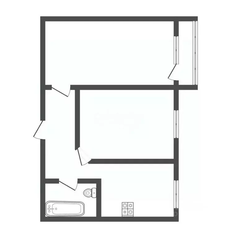 2-к кв. Алтайский край, Барнаул ул. Сухэ-Батора, 11 (43.6 м) - Фото 2
