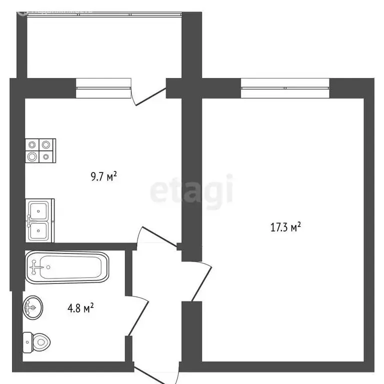 1-комнатная квартира: Самара, улица Александра Солженицына, 6 (36.5 м) - Фото 1