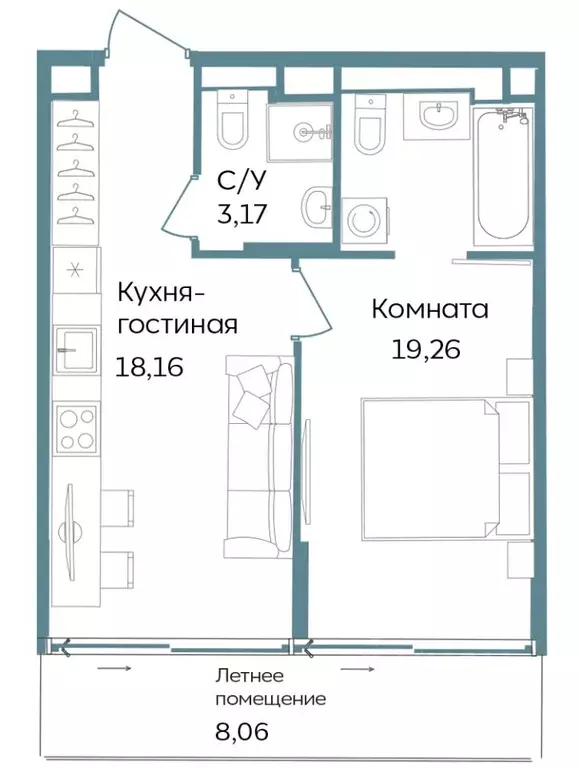 1-к кв. Крым, Саки ул. Морская (48.65 м) - Фото 0