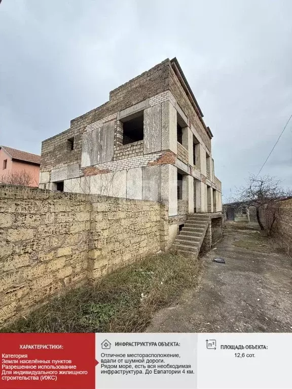 Участок в Крым, Сакский район, с. Уютное ул. Петра Николаева (12.64 ... - Фото 1