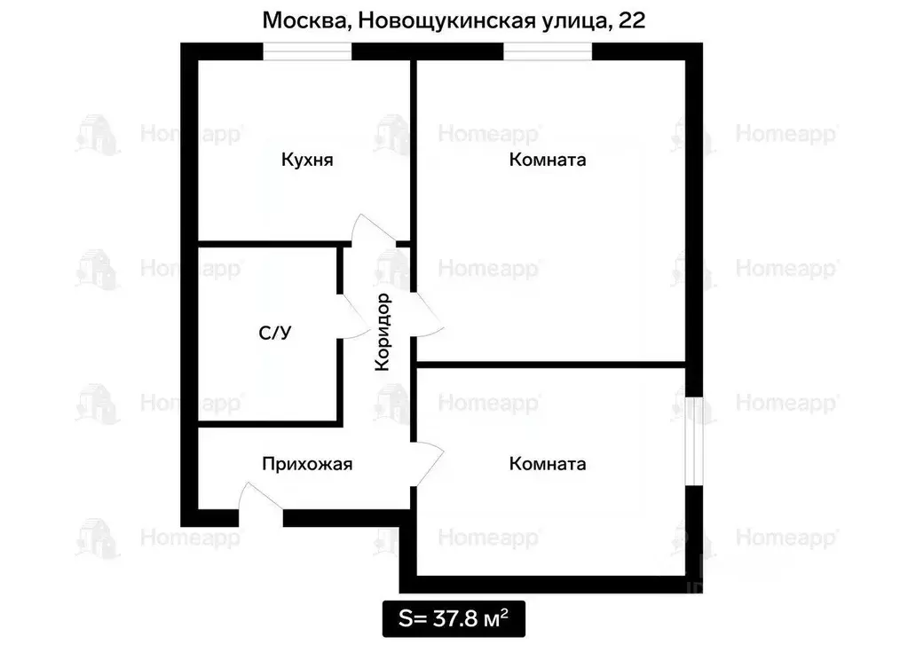 2-к кв. Москва Новощукинская ул., 22 (37.8 м) - Фото 2