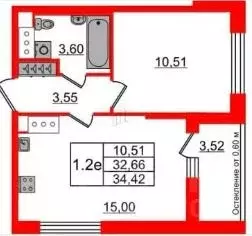 1-к кв. Ленинградская область, Всеволожский район, Свердловское ... - Фото 1