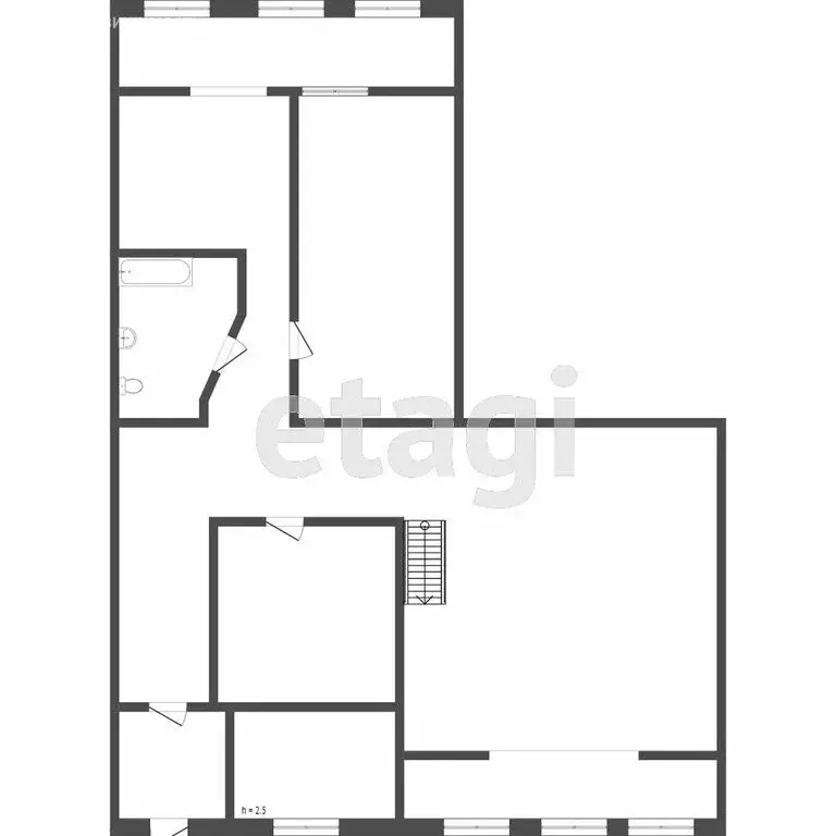 3-комнатная квартира: Томск, улица Нахимова, 15 (59 м) - Фото 1