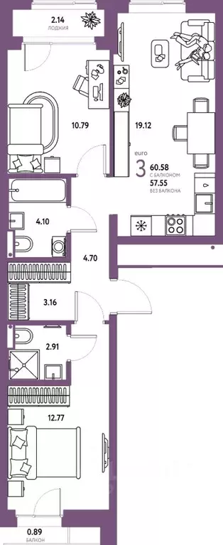 3-к кв. Московская область, Мытищи Страна.Парковая жилой комплекс ... - Фото 1
