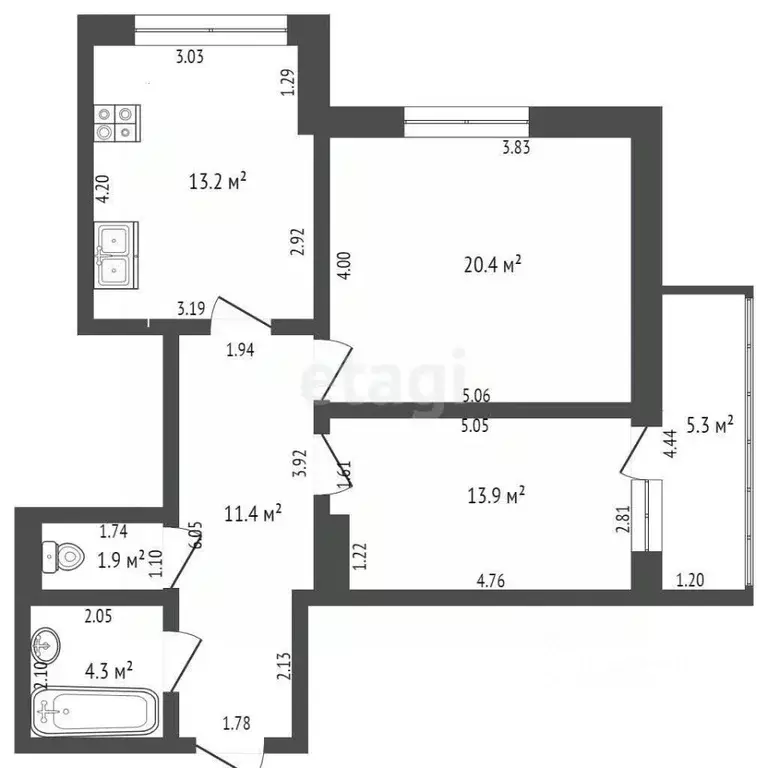2-к кв. Крым, Ялта ул. Красноармейская, 36Бк2 (70.4 м) - Фото 2
