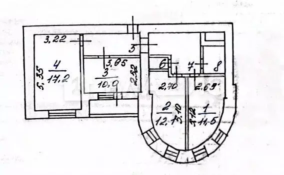 3-к кв. Белгородская область, Белгород ул. Королева, 6 (71.1 м) - Фото 2