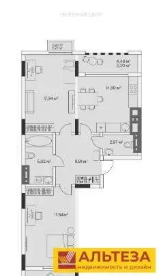 2-комнатная квартира: Калининградская область, Гурьевский ... - Фото 1