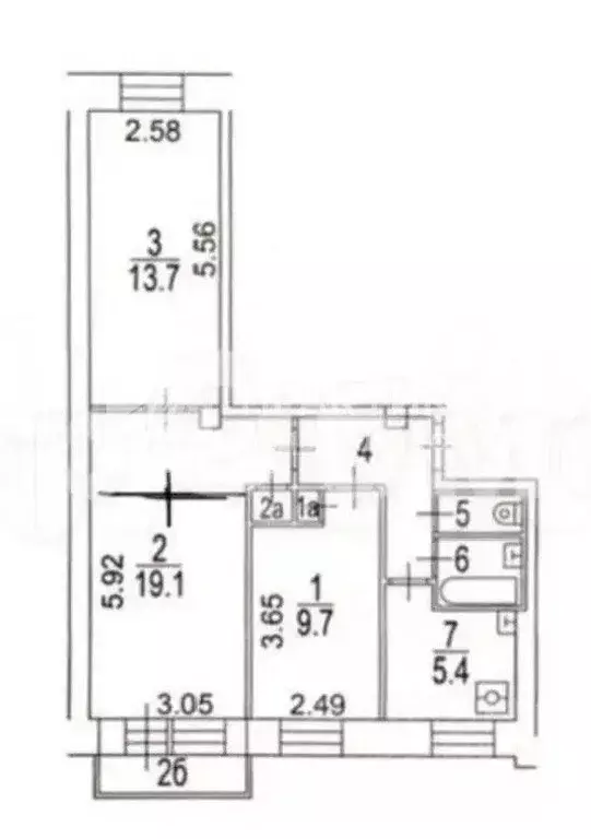 3-к кв. Москва Норильская ул., 1 (56.0 м) - Фото 2