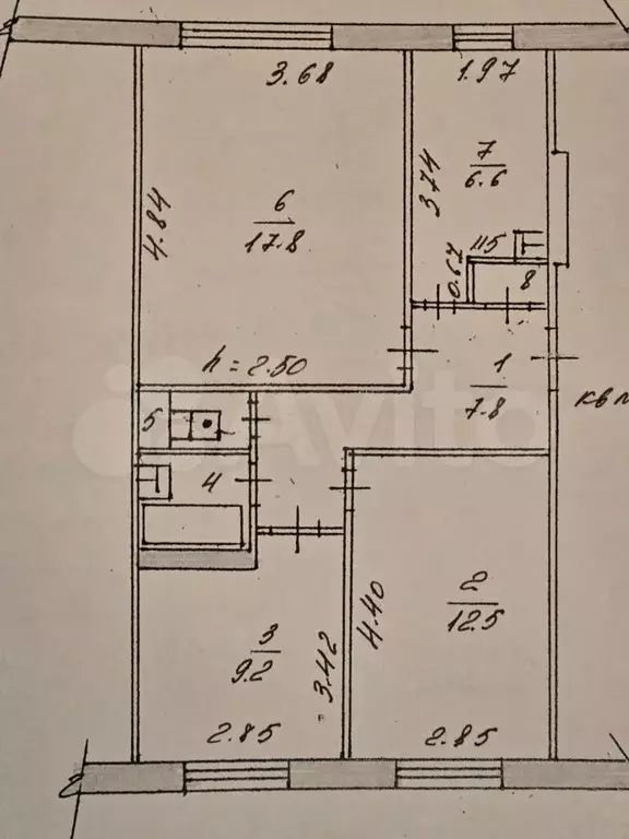 3-к. квартира, 58 м, 1/5 эт. - Фото 0