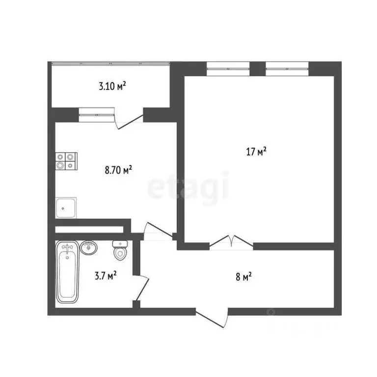 1-к кв. Москва Некрасовская ул., 9 (38.2 м) - Фото 1