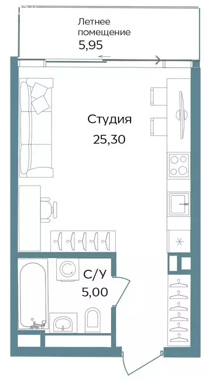 Квартира-студия: Республика Крым, Саки, курортный кластер Темпо (36.25 ... - Фото 0