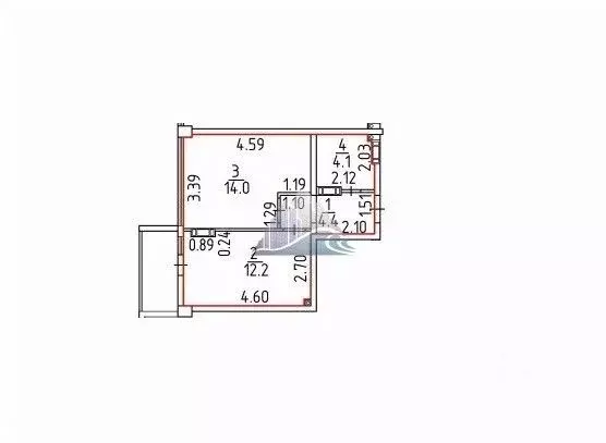 1-к кв. Крым, Ялта ул. Кирова, 155Ак1 (34.7 м) - Фото 2