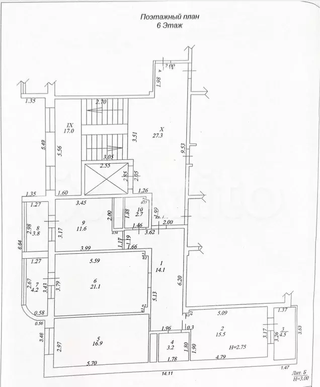 3-к. квартира, 85,1 м, 6/7 эт. - Фото 0