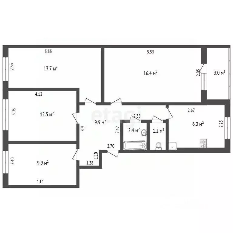 Комната Самарская область, Самара Алма-Атинская ул., 78 (16.4 м) - Фото 1