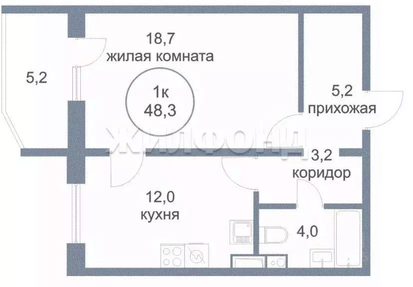 1-к кв. Ханты-Мансийский АО, Нефтеюганск 17-й мкр, 9 (48.3 м) - Фото 0