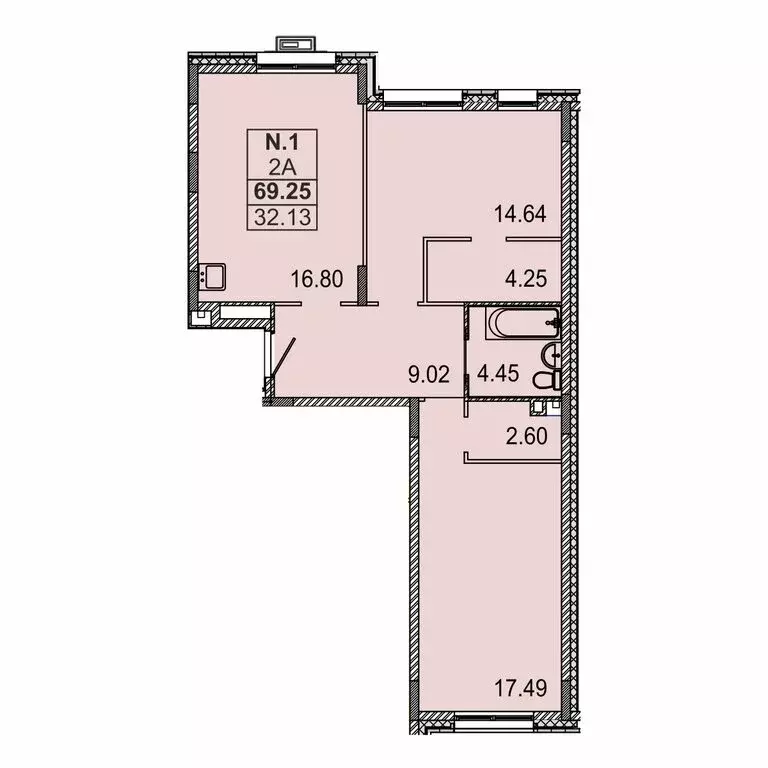 2-комнатная квартира: Казань, улица Генерала Ерина, 5Д (73.8 м) - Фото 0