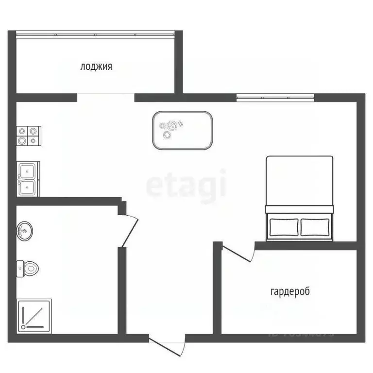 Студия Оренбургская область, Оренбург Карачи мкр, ул. Ямашева, 6 (33.0 ... - Фото 2