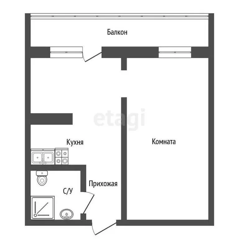 1-комнатная квартира: Тольятти, улица 70 лет Октября, 11 (38 м) - Фото 1