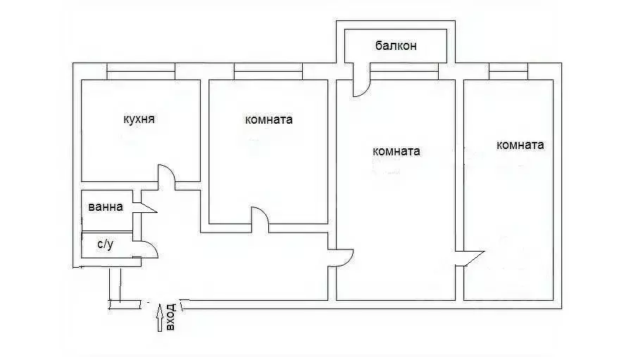 3-к кв. Иркутская область, Ангарск 10-й мкр, 41 (58.9 м) - Фото 2