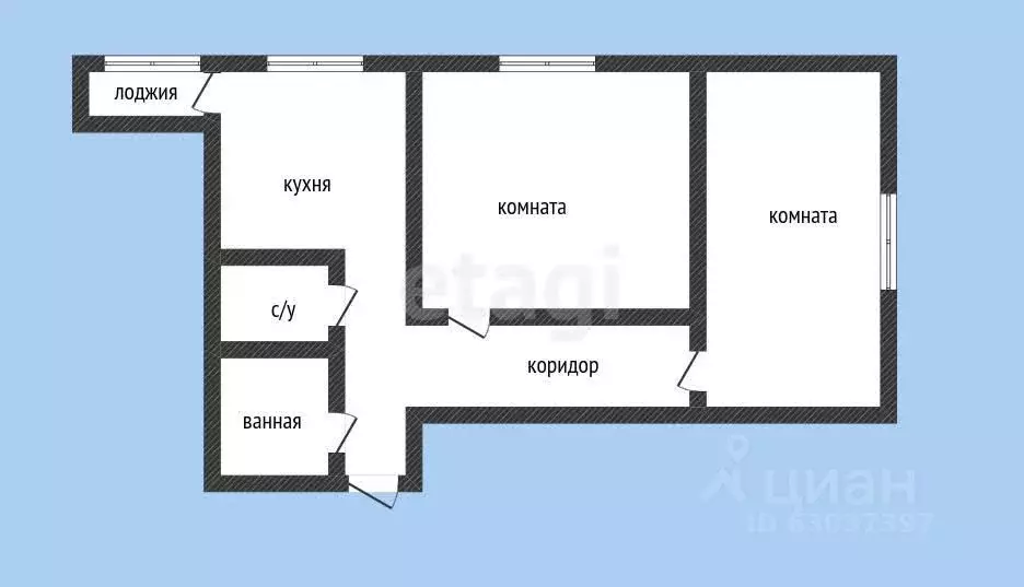 2-к кв. Краснодарский край, Горячий Ключ ул. Ленина, 147А (55.1 м) - Фото 0