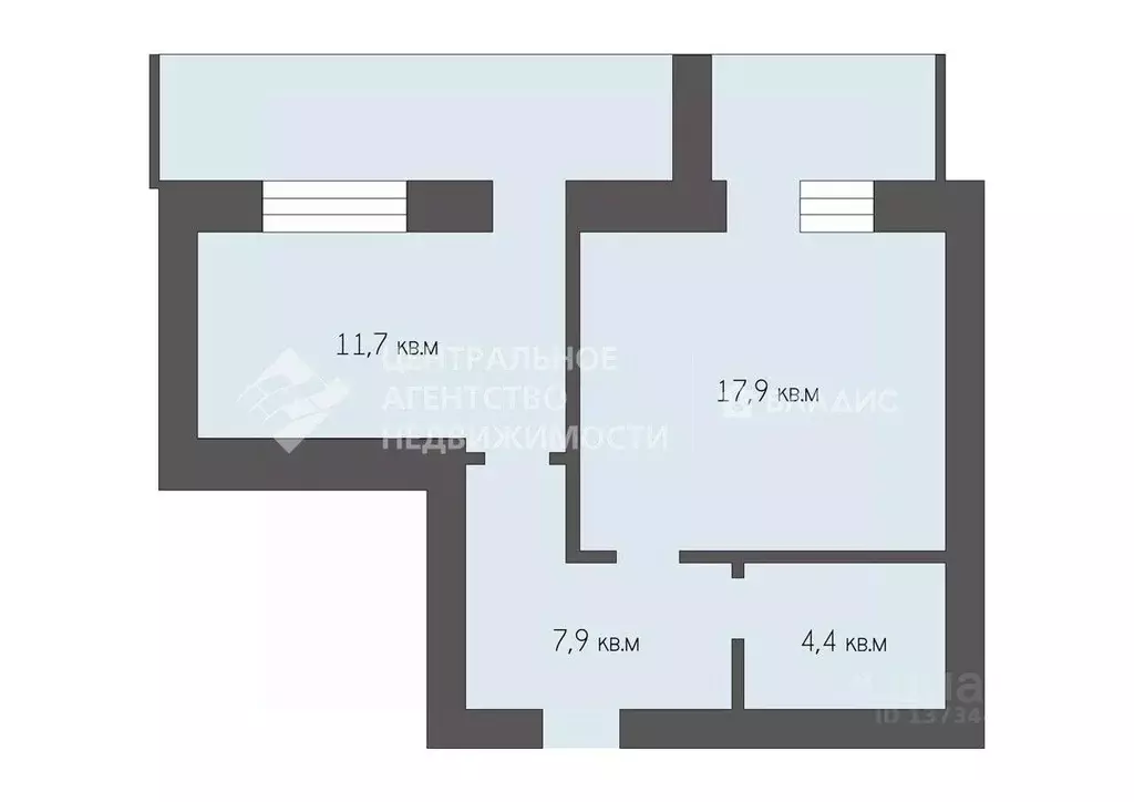 1-к кв. Рязанская область, Рязань ул. Новоселов, 33Г (41.9 м) - Фото 1