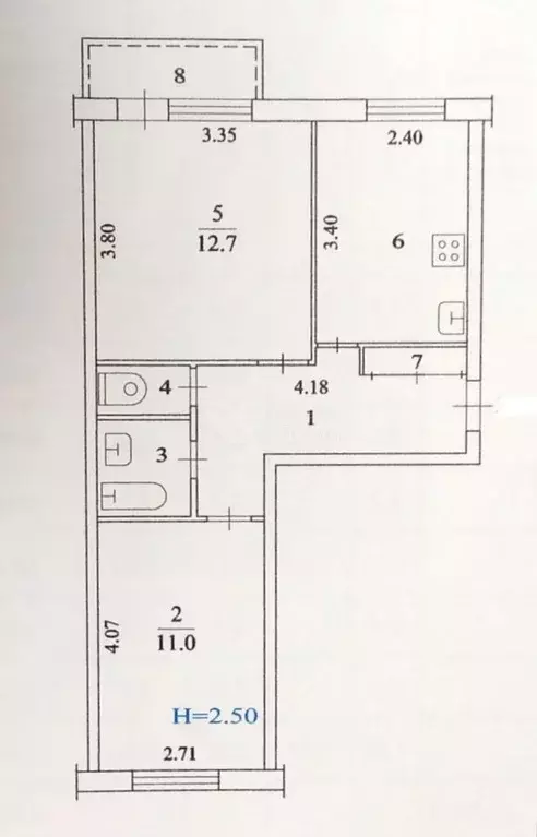 2-к кв. Волгоградская область, Волжский ул. Мира, 67 (42.6 м) - Фото 1