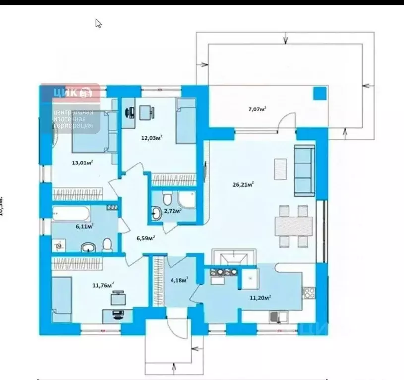 Дом в Рязанская область, Рыбновский муниципальный округ, д. Чурилково  ... - Фото 2