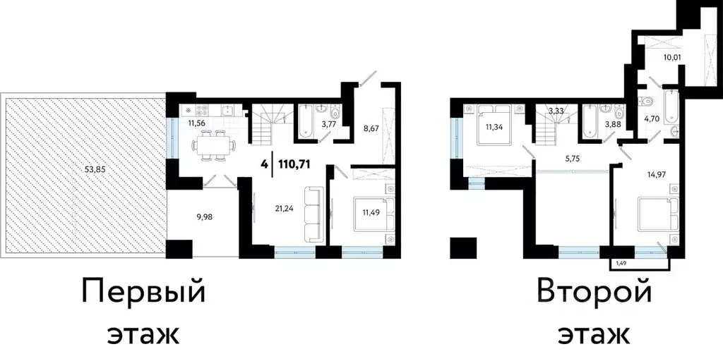 4-к кв. Тюменская область, Тюмень Тарманы мкр,  (110.71 м) - Фото 0