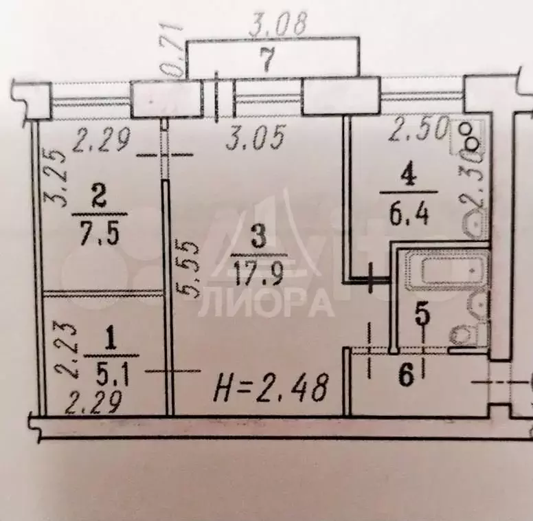 2-к. квартира, 43 м, 5/5 эт. - Фото 0