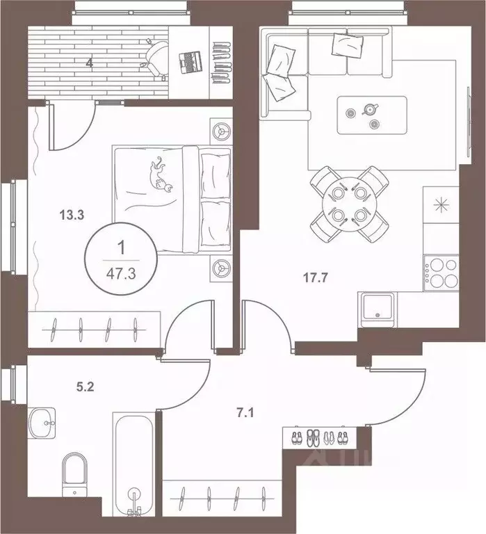 1-к кв. Пензенская область, Пенза Арбеково жилрайон, Дальнее Арбеково ... - Фото 0