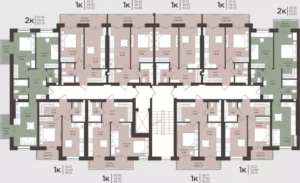 2-к кв. Калининградская область, Гурьевск  (59.41 м) - Фото 2