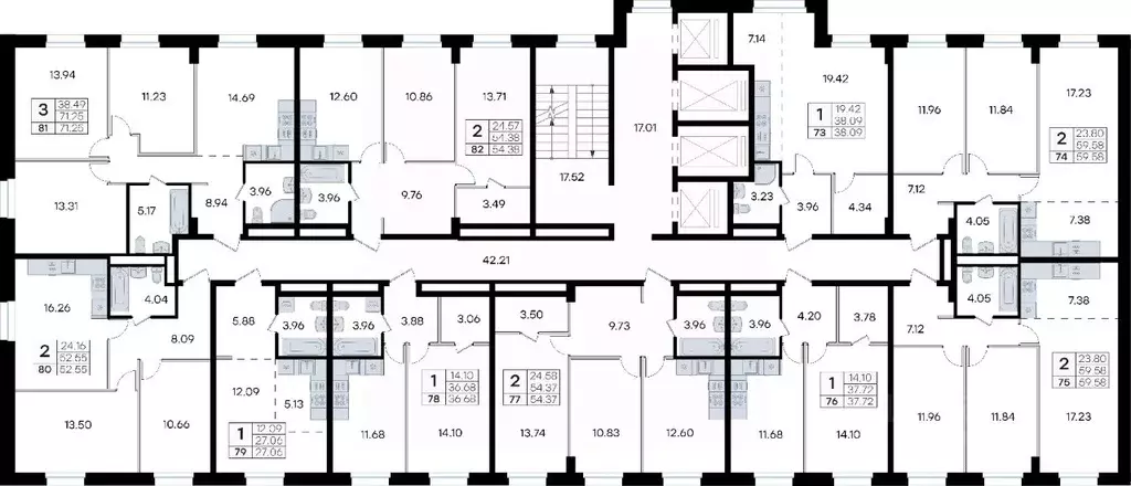 2-к кв. Приморский край, Владивосток ул. Тухачевского, 80 (54.38 м) - Фото 2