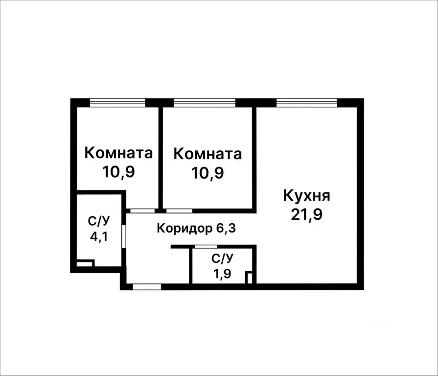 2-к кв. Москва Ясеневая ул., 12к1 (58.0 м) - Фото 1