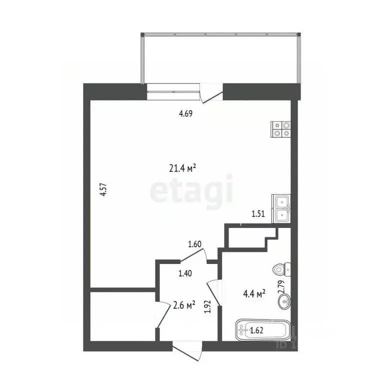 Студия Тюменская область, Тюмень Микрорайон мыс, ул. Судоремонтная, 31 ... - Фото 2