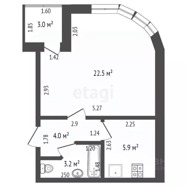 1-к кв. Краснодарский край, Анапа Крымская ул., 250 (36.0 м) - Фото 1