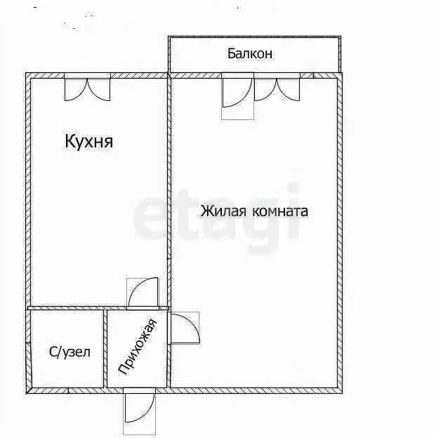 1-к кв. Бурятия, Улан-Удэ ул. Лебедева, 13А (22.1 м) - Фото 1
