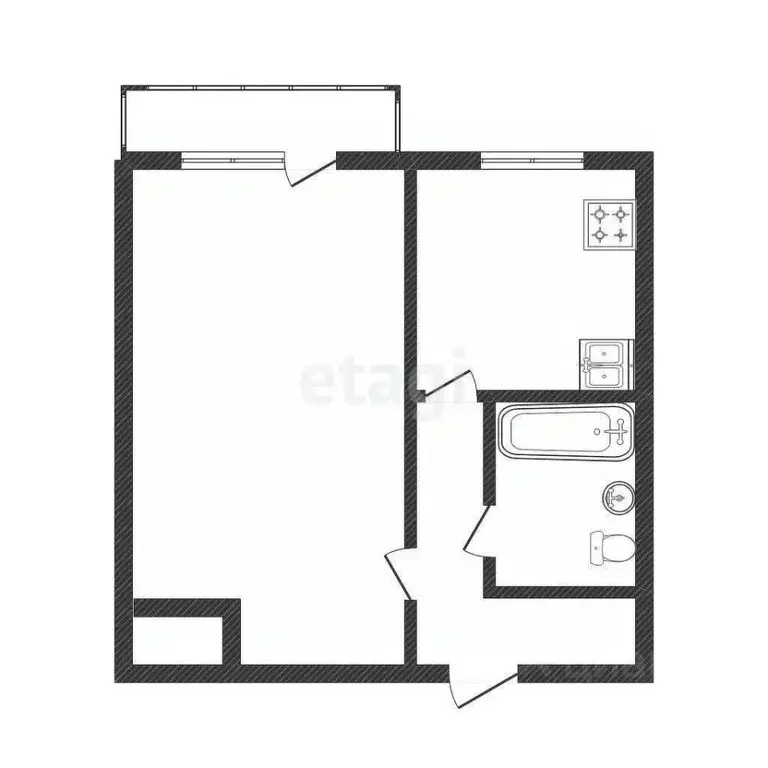 1-к кв. Костромская область, Кострома ул. Ленина, 142 (32.0 м) - Фото 1