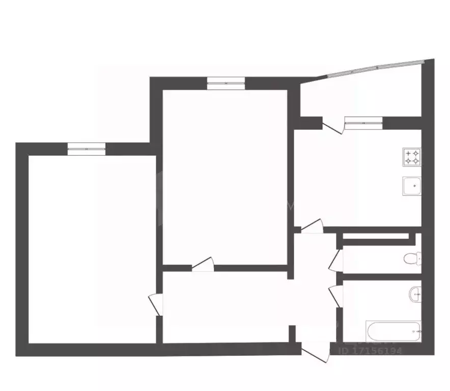 2-к кв. Тюменская область, Тюмень ул. Николая Семенова, 27к2 (62.3 м) - Фото 1