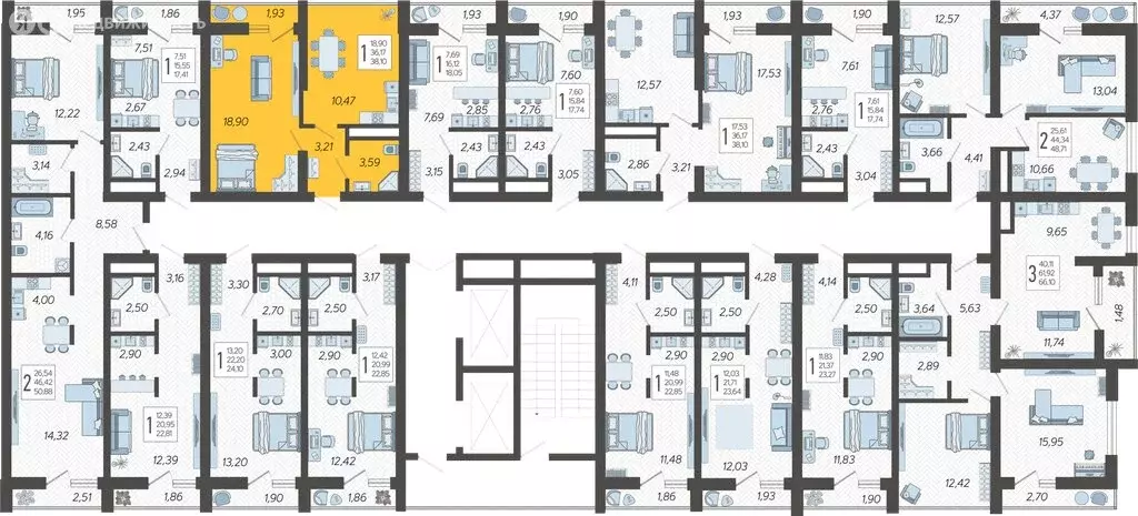 1-комнатная квартира: Сочи, микрорайон Бытха, Ясногорская улица, ... - Фото 2