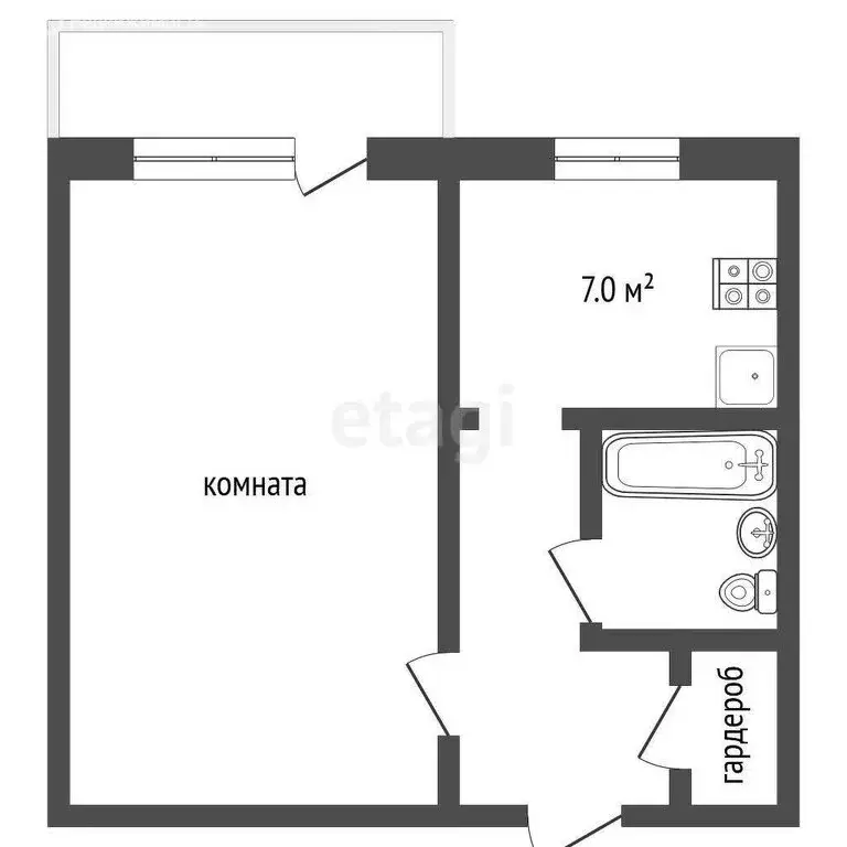 1-комнатная квартира: Муром, Кооперативный проезд, 2 (32.4 м) - Фото 0