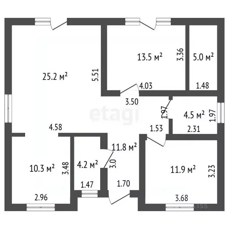 Дом в Алтайский край, Первомайский район, с. Фирсово, Рощино мкр ул. ... - Фото 2