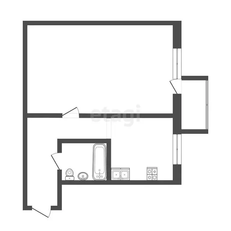 Квартира-студия: Тюмень, Киевская улица, 58 (29.7 м) - Фото 1
