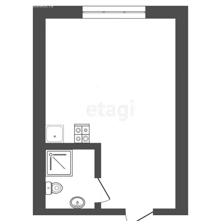 Квартира-студия: Тюмень, улица Энергетиков, 60А (17.2 м) - Фото 0
