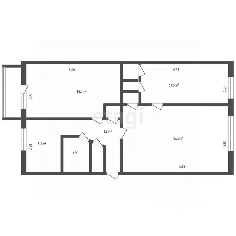 3-к кв. Кемеровская область, Кемерово ул. Юрия Смирнова, 18 (61.6 м) - Фото 1