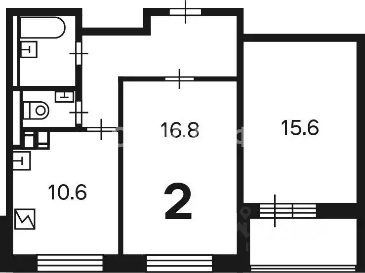 2-к кв. Москва ул. Дмитрия Ульянова, 47 (56.2 м) - Фото 2