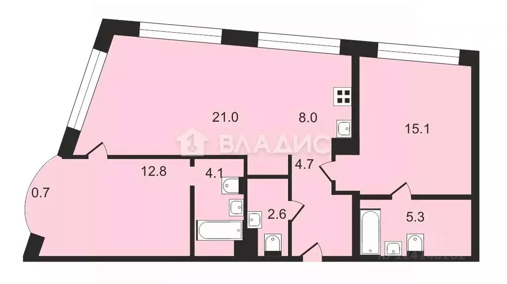 3-к кв. Москва ул. Даниловский Вал, 1А (75.7 м) - Фото 1