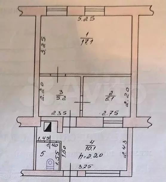 2-к. квартира, 40 м, 1/1 эт. - Фото 0