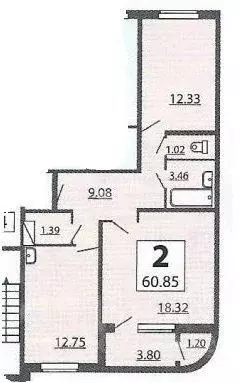 2-к кв. Московская область, Люберцы Октябрьский просп., 123к5 (60.85 ... - Фото 2