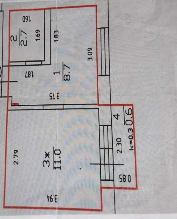 1-к кв. Калининградская область, Пионерский Рабочая ул., 44 (22.4 м) - Фото 2