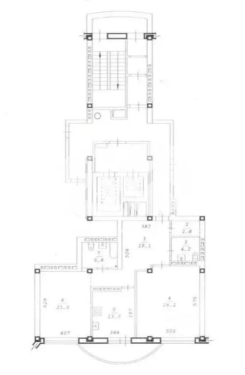 Квартира, 2 комнаты, 94.6 м - Фото 1